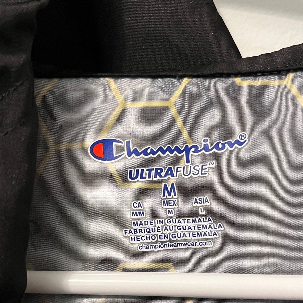 Unisex Champion Savinthebees Black/Gold Windbreaker Honey Size Medium - Picture 2 of 4